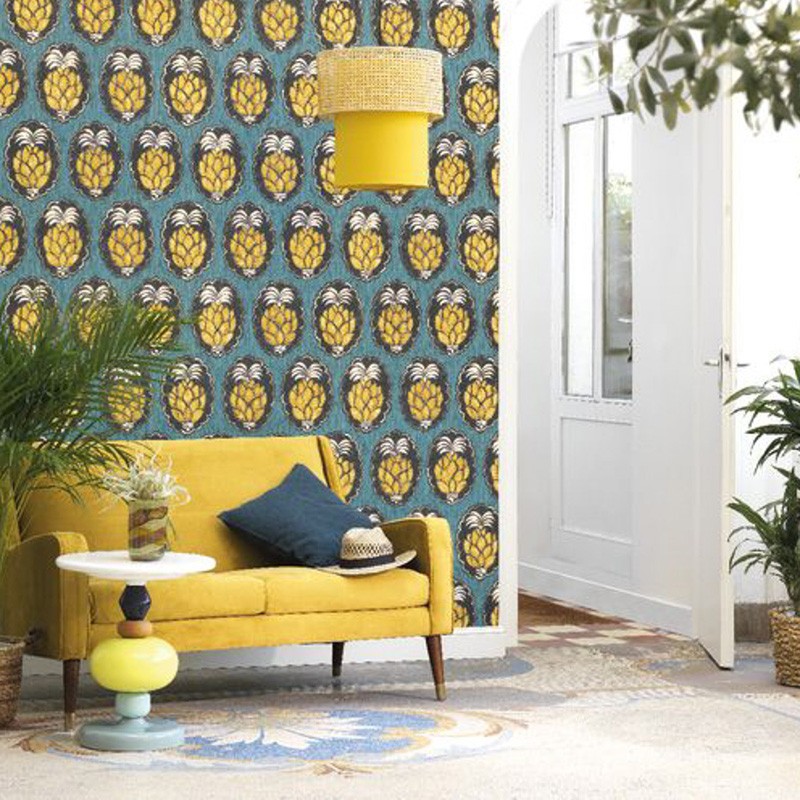 Papel pintado Casadeco Cuba Piña CBBA84356404