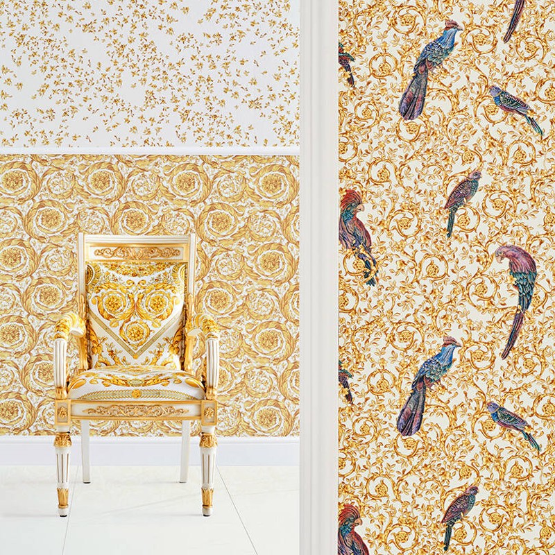 Papel pintado Versace IV Barocco Birds 37053-2