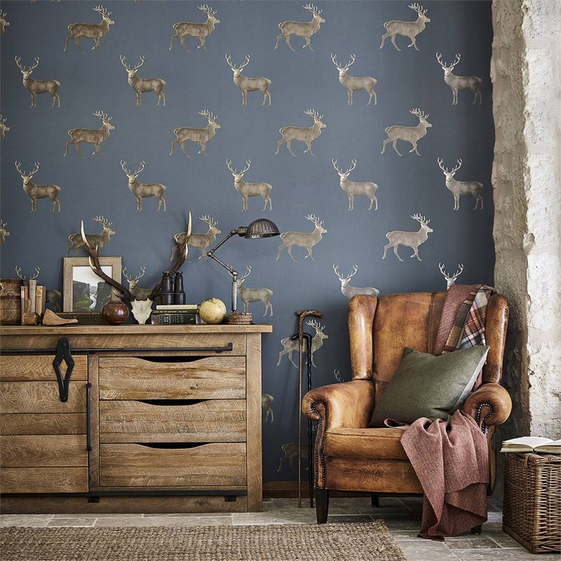 Papel pintado Sanderson Elysian Evesham Deer 216620