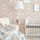 Papel pintado textil autoadhesivo AP Decoration White Bird in Rose