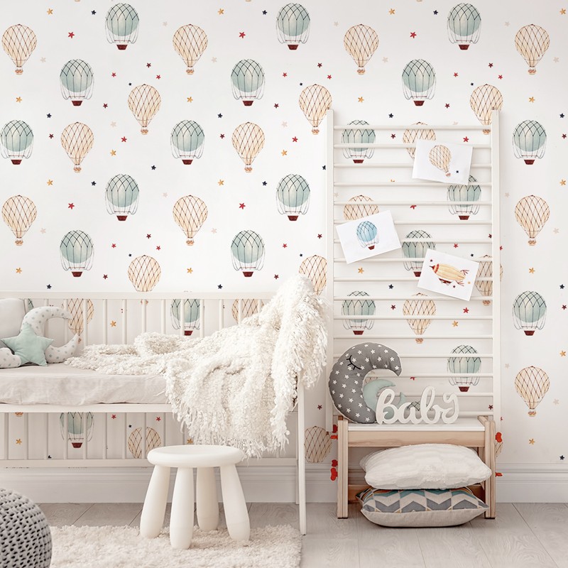 Papel pintado textil autoadhesivo AP Decoration Globos