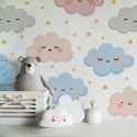 Little Fluffy Clouds Papel pintado textil autoadhesivo 
