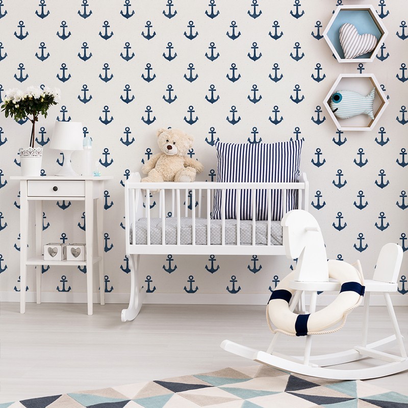 Papel pintado textil autoadhesivo AP Decoration Anclas