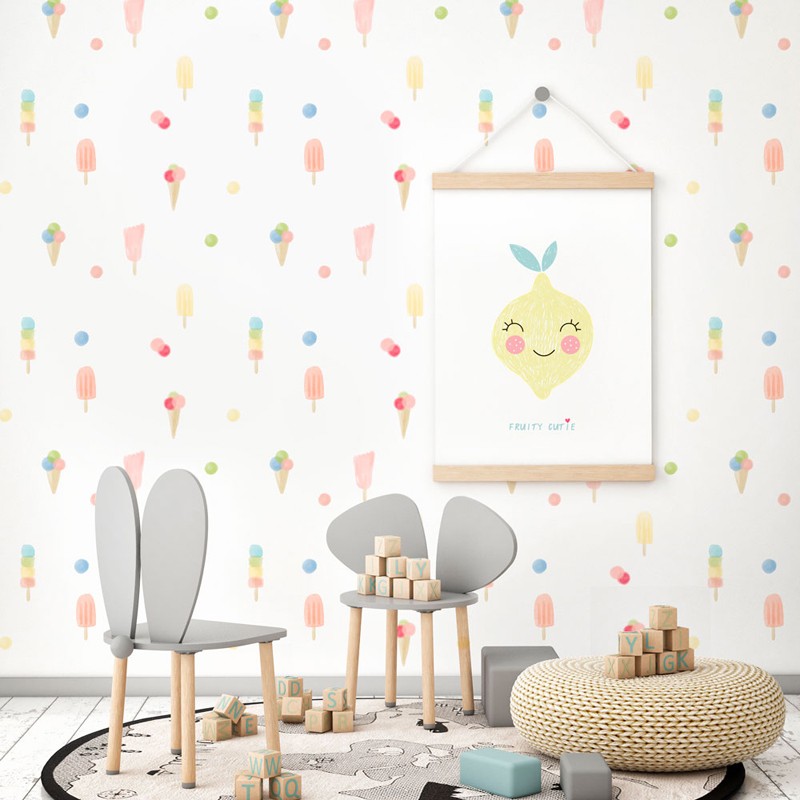 Papel pintado textil autoadhesivo AP Decoration Ice Cream