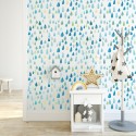 Gotas Papel pintado textil autoadhesivo 