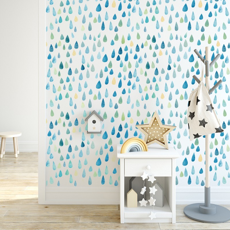 Papel pintado textil autoadhesivo AP Decoration Gotas