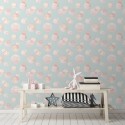 Pink Bubbles Papel pintado textil autoadhesivo 