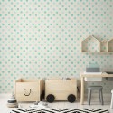 Circles Mint Papel pintado textil autoadhesivo 