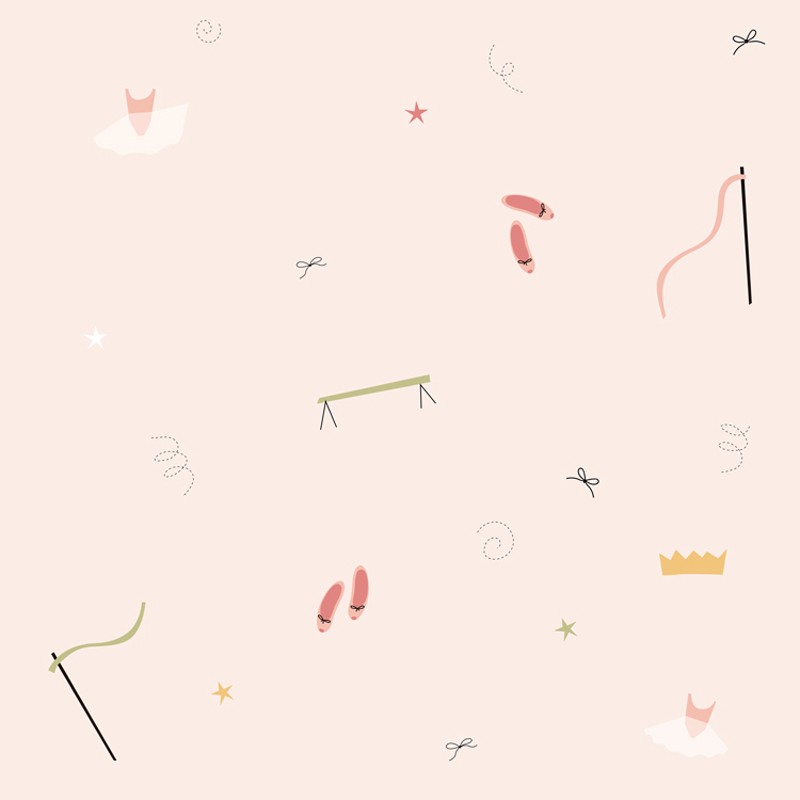 Papel pintado textil autoadhesivo AP Decoration Dancers Pink