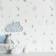 Papel pintado textil autoadhesivo AP Decoration A Day in the Snow