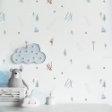A Day in the Snow Papel pintado textil autoadhesivo 