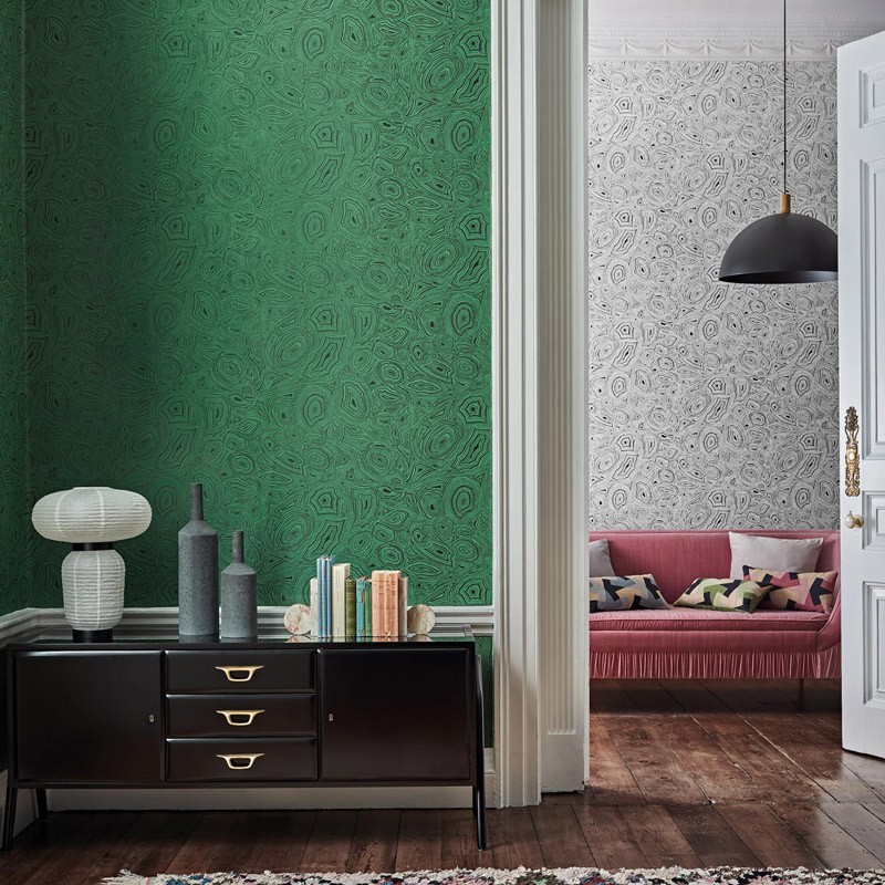 Papel pintado Cole & Son Fornasetti Senza Tempo Malachite 114-17035